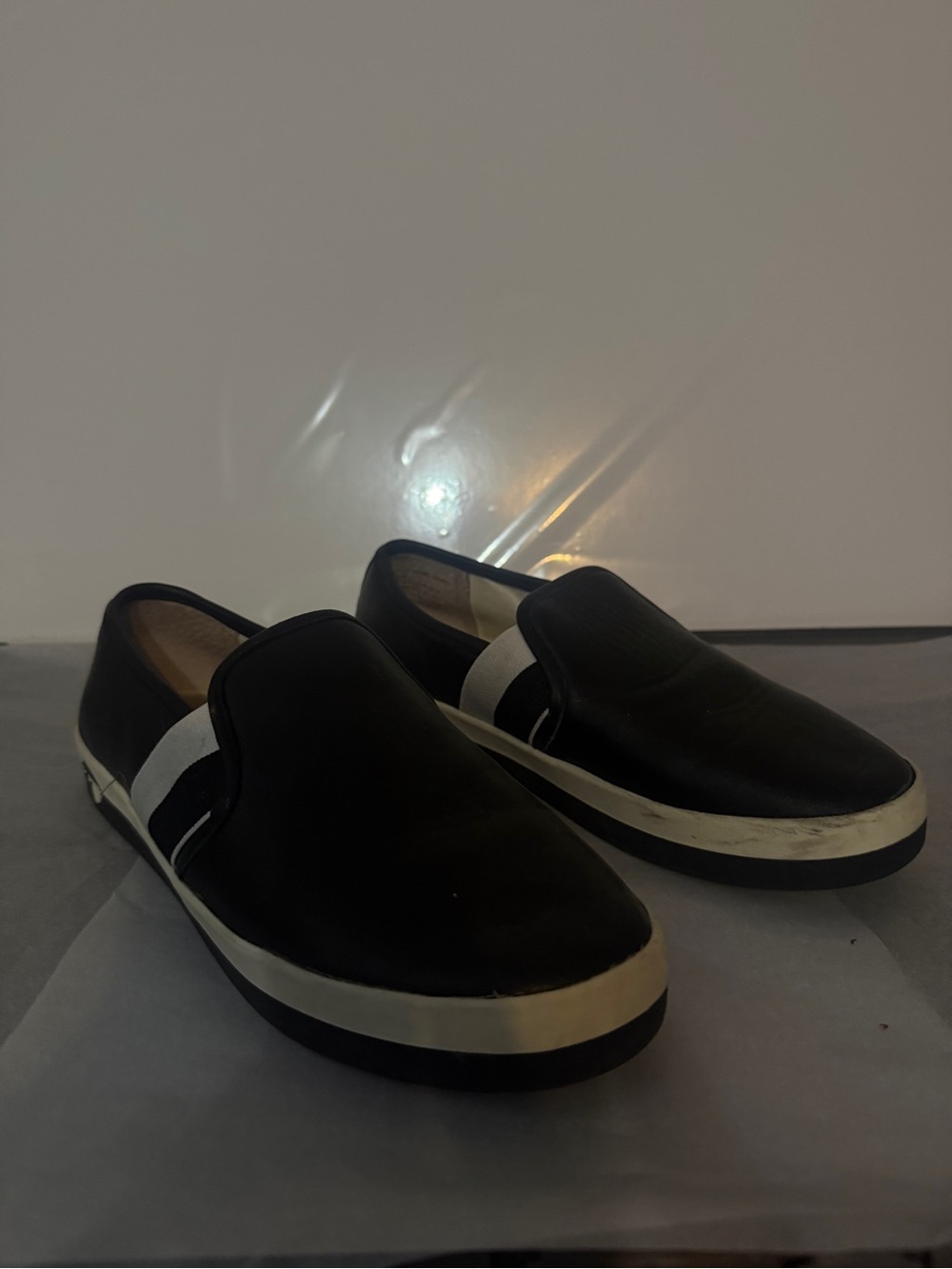 kate spade Black and White Slip-On Clogs
